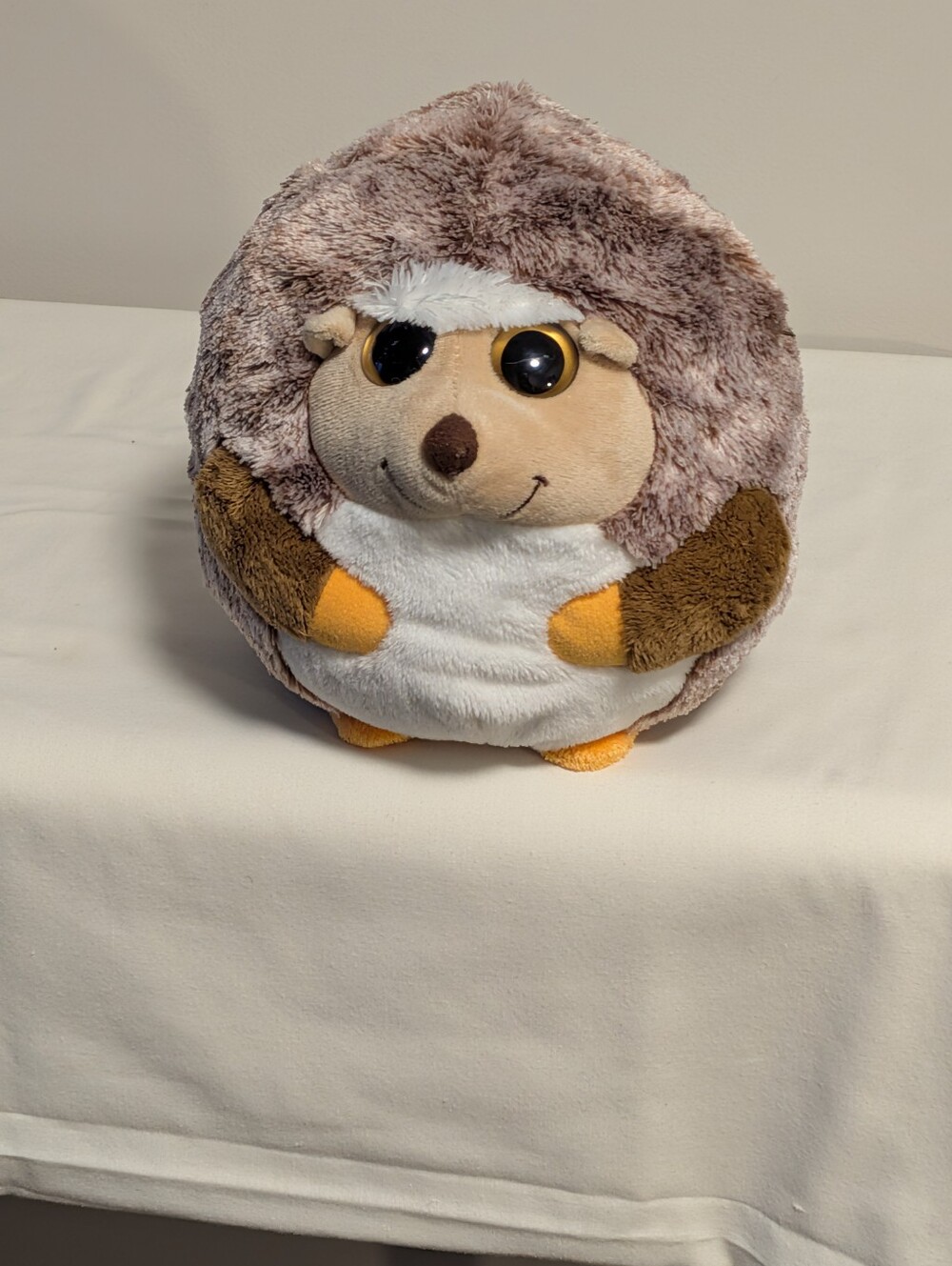Large Ty Beanie Ballz 2011 Prickles the Hedgehog Plush Stuffed Animal Round Ball
